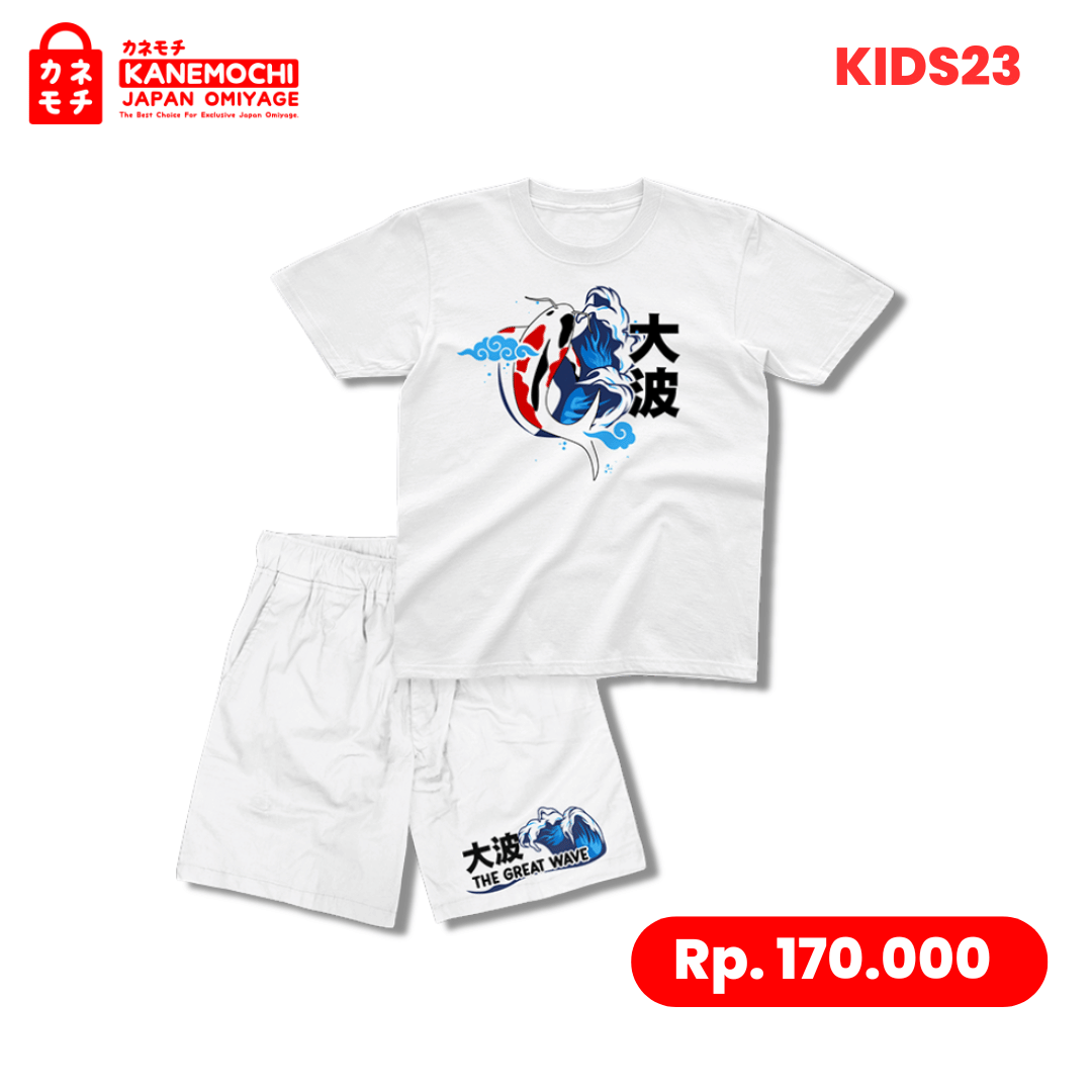 Varian KAOS KIDS THE GREAT WAVE = XXXL dari Premium Japanese Kidswear Collection Size 10-12 Ta...