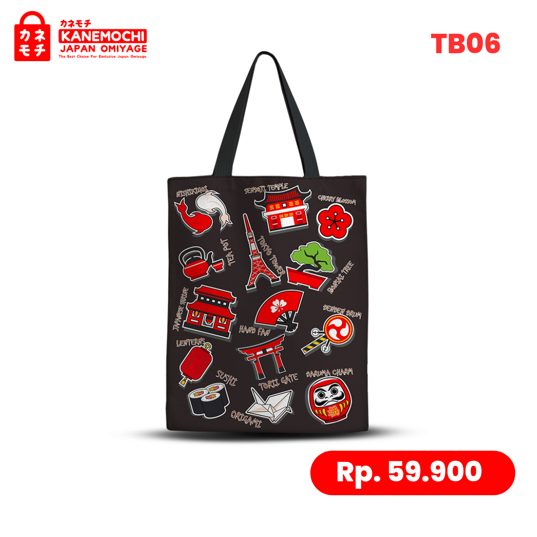 Varian ODOSAN BLACK dari Japanese Lifestyle Tote Bag | Tas Jinjing Motif Je...