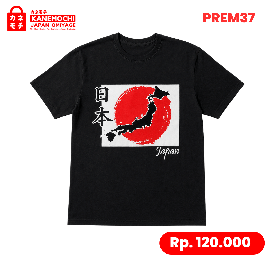 Varian KAOS PREMIUM JAPAN CHIZU (BLACK) dari PRESTIGE COLLECTION TEE OBSIDIAN EDITION (BLACK) -...