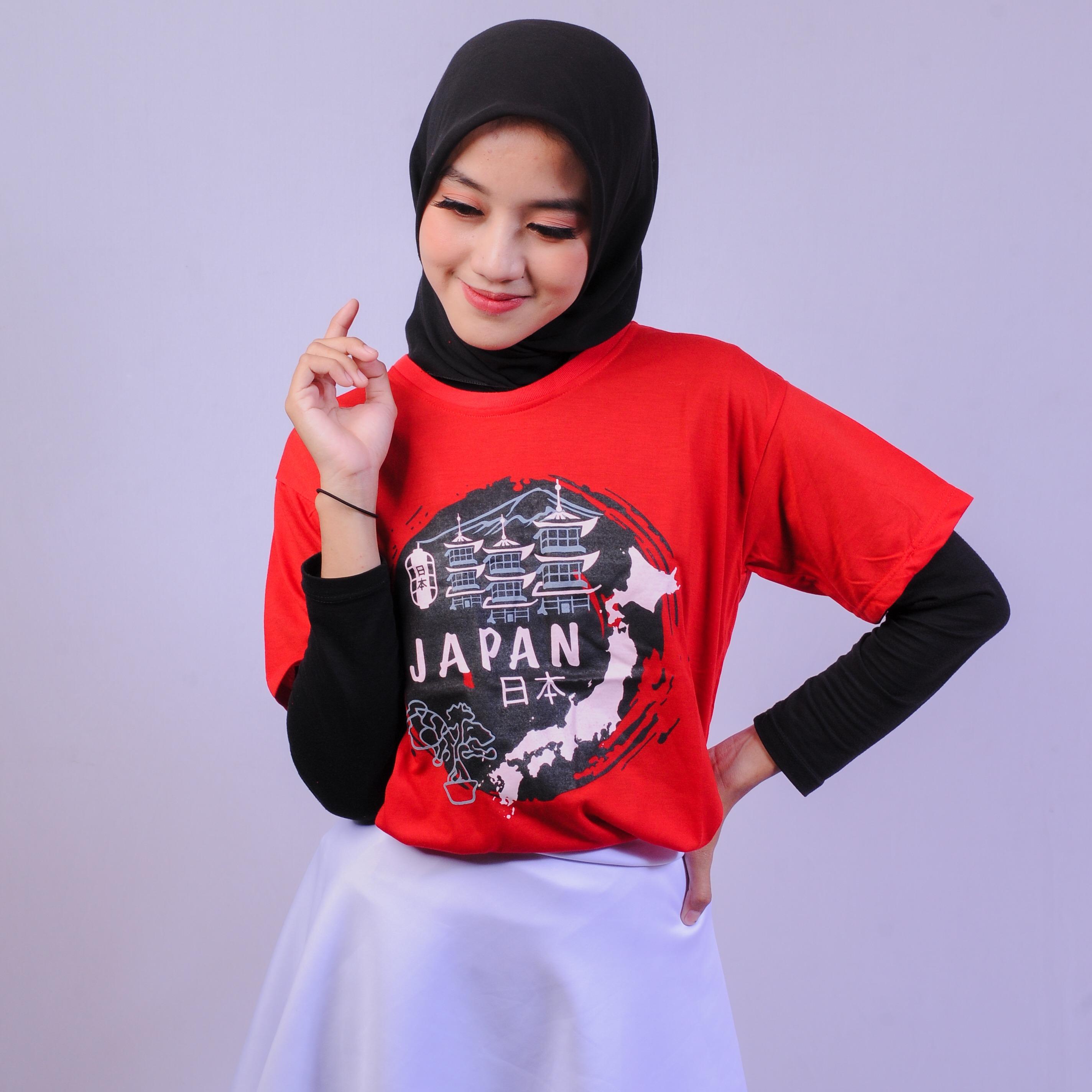 Varian KAOS RED-02R NIHON JAPAN dari KANEMOCHI T-SHIRT - KAOS REGULER MOTIF JAPAN - KAO...