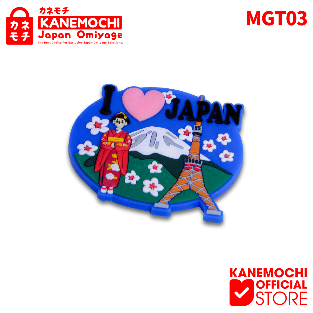 Varian 03 BIRU I LOVE JAPAN dari KANEMOCHI MAGNET RUBBER JAPAN 3D - KANEMOCHI MAGNE...