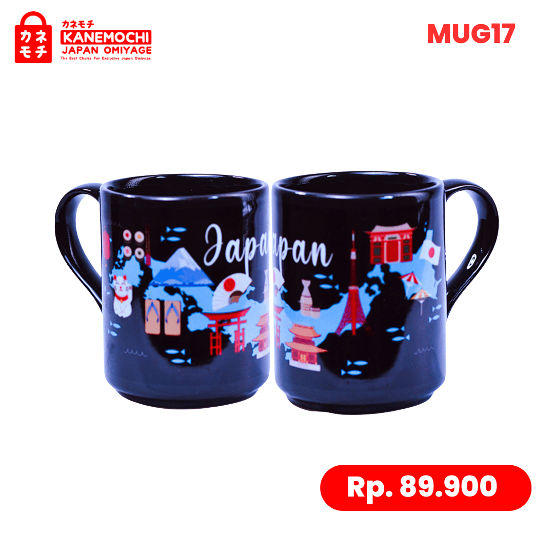 Varian JAPAN CHIZU dari Tokyo Black Label Mug | Mug Keramik Motif Jepang H...