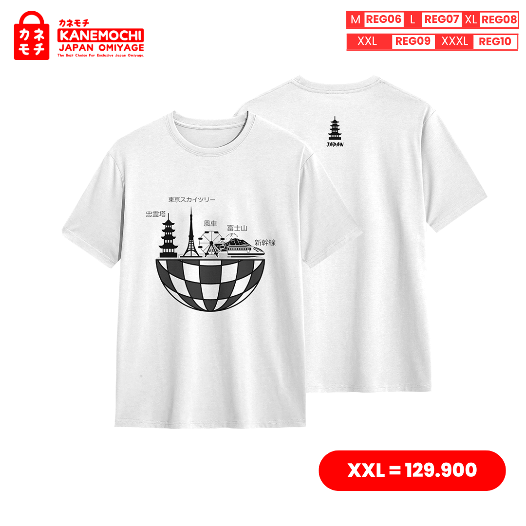 Varian KAOS PUTIH JAPAN ICON = XXL dari JAPANESE SIGNATURE TEE PEARL EDITION -T SHIRT PRIA...