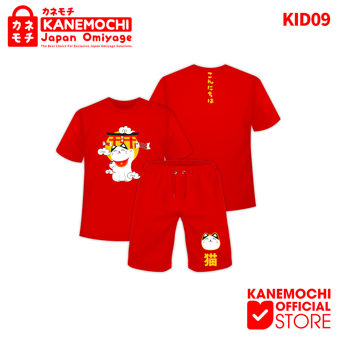 Varian KAOS KIDS  NEKO JAPAN = L dari KANEMOCHI KIDS T-SHIRT - KANEMOCHI KAOS ANAK MOTIF...