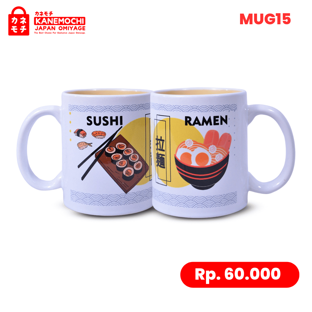 Varian SUSHI RAMEN dari Japanese Heritage Mug | Gelas Keramik Jepang | Can...
