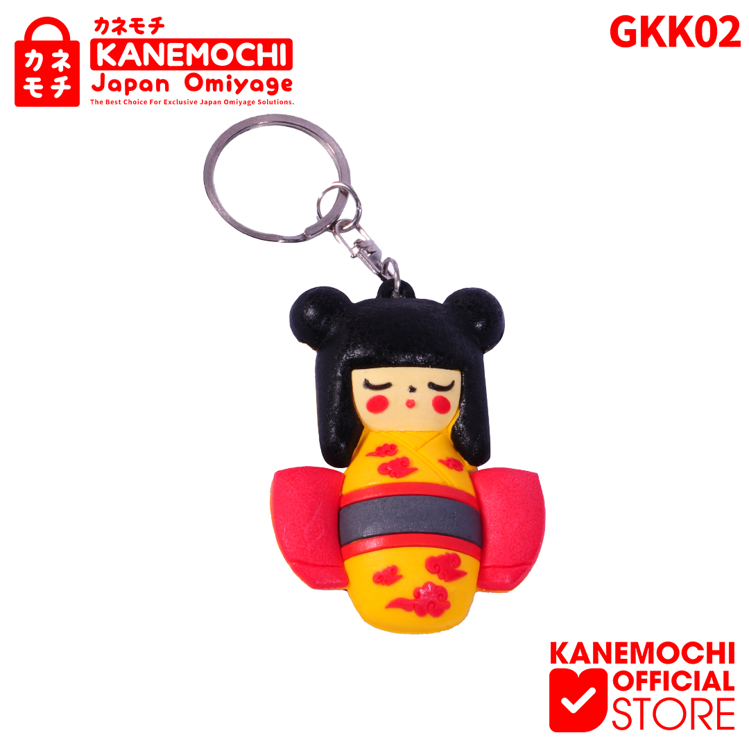 Varian KIMONO KUNING dari KANEMOCHI KEY CHAIN JAPAN - KANEMOCHI Gantungan Ku...