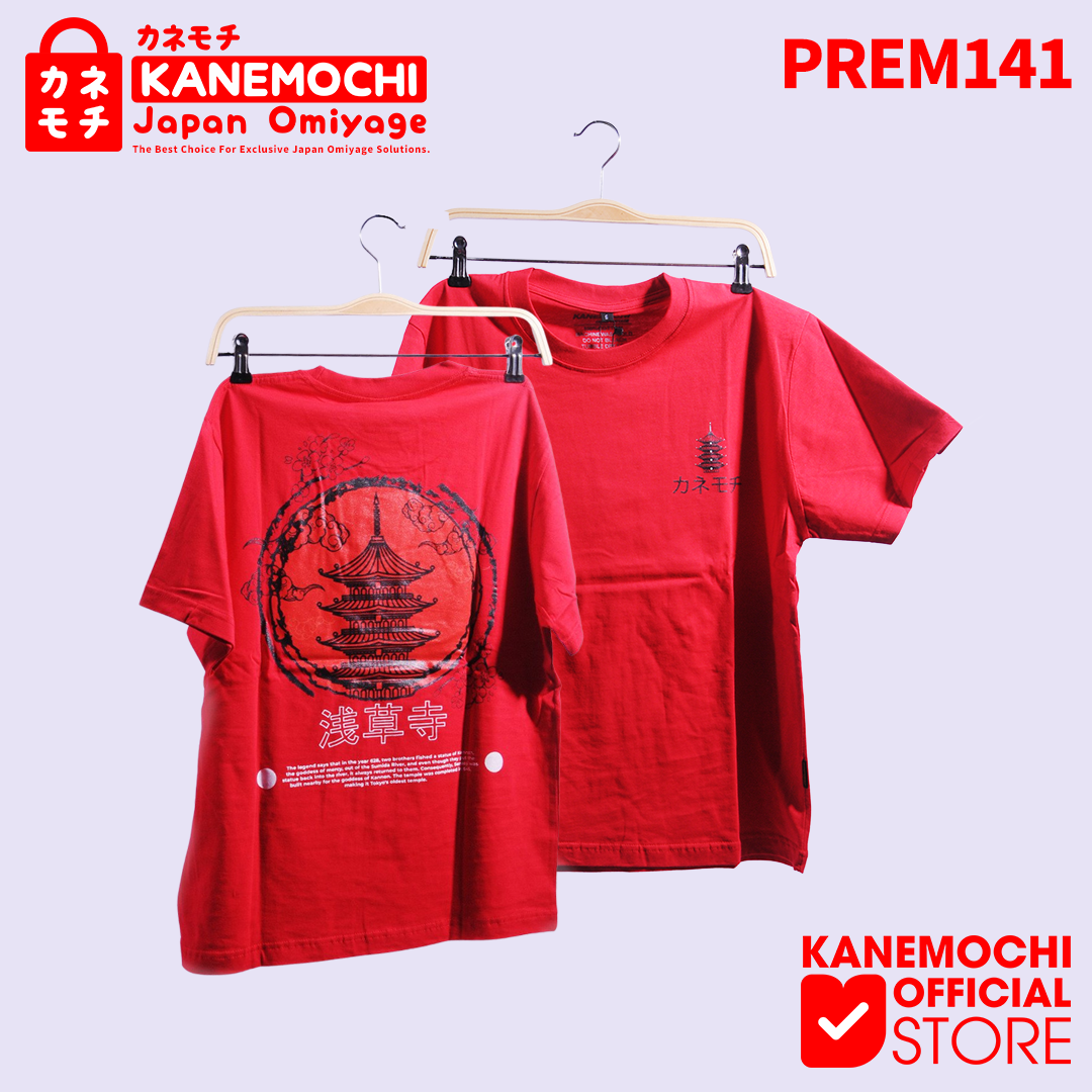 Varian RED dari KANEMOCHI T-SHIRT / KAOS PREMIUM MOTIF ASAKUSA TEM...