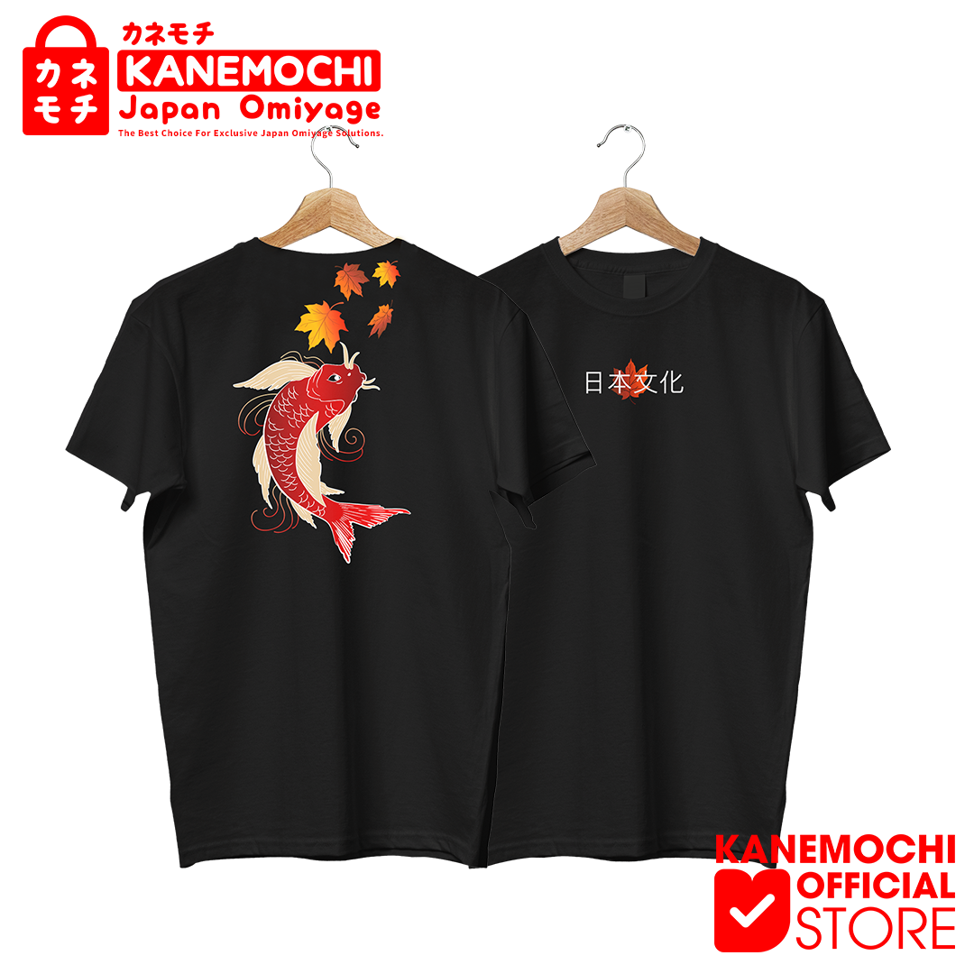 Varian DTF KOI (BLACK) = L dari KANEMOCHI T-SHIRT - KANEMOCHI KAOS JAPAN LUXURY RE...