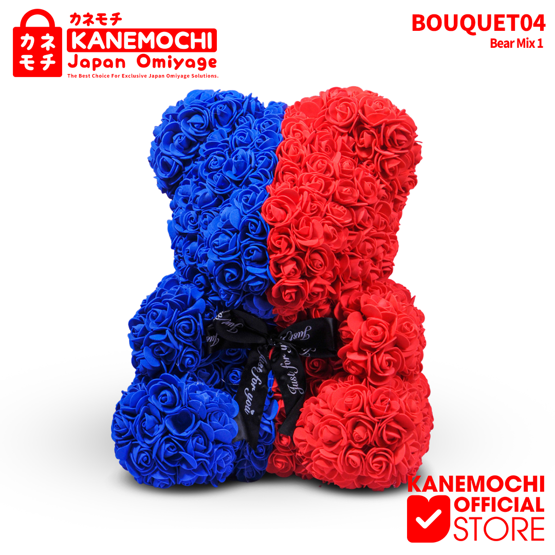Varian TEDDY BEAR ROSE BUKET (VARIASI UNIQUE) BLUE&RED dari KANEMOCHI TEDDY BEAR ROSE BOUQUET - KANEMOCHI TEDD...
