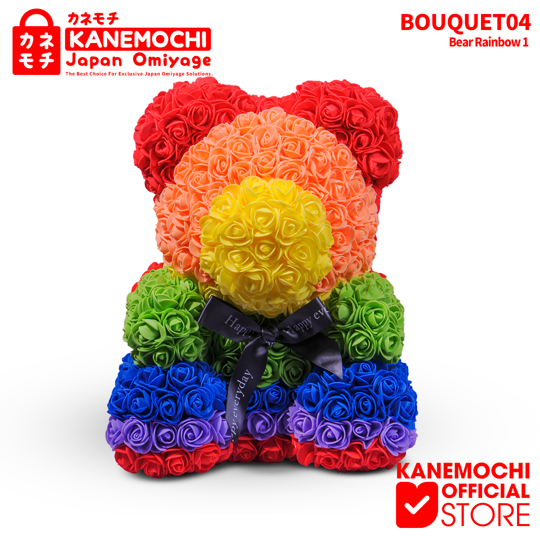 Varian TEDDY BEAR ROSE BUKET (VARIASI UNIQUE) RAINBOW 1 dari KANEMOCHI TEDDY BEAR ROSE BOUQUET - KANEMOCHI TEDD...