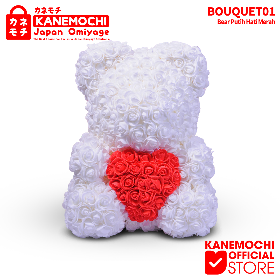 Varian TEDDY BEAR ROSE BOUQUET (VARIASI LOVE) PUTIH dari KANEMOCHI TEDDY BEAR ROSE BOUQUET - KANEMOCHI TEDD...