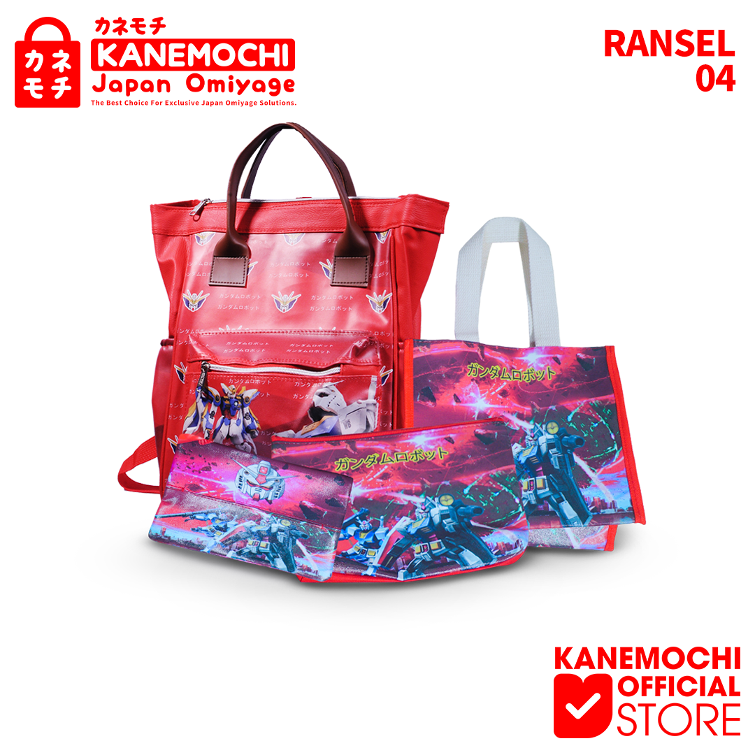 Varian GUNDAM JAPAN RED dari KANEMOCHI BAG / TAS RANSEL TAS SEKOLAH ANAK MOTIF...