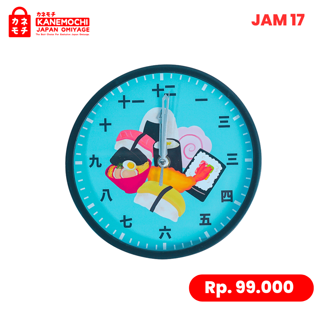 Varian SUSHI (JAM17) dari Japanese Heritage Wall Clock | Jam Dinding Kanji J...
