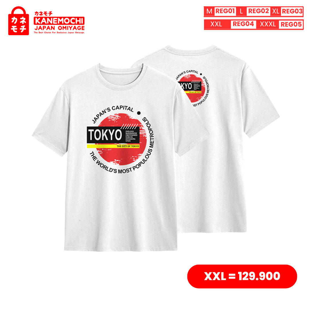 Varian KAOS PUTIH JAPAN CAPITAL = XXL dari JAPANESE SIGNATURE PEARL EDITION MOTIF CAPITAL JEP...