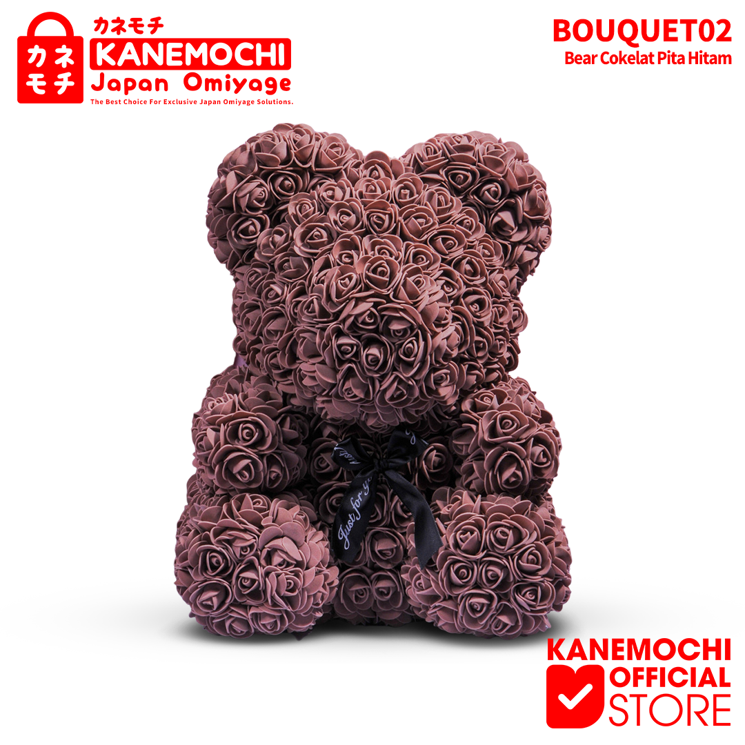 Varian TEDDY BEAR ROSE BUKET (VARIASI PITA) COKLAT dari KANEMOCHI TEDDY BEAR ROSE BOUQUET - KANEMOCHI TEDD...