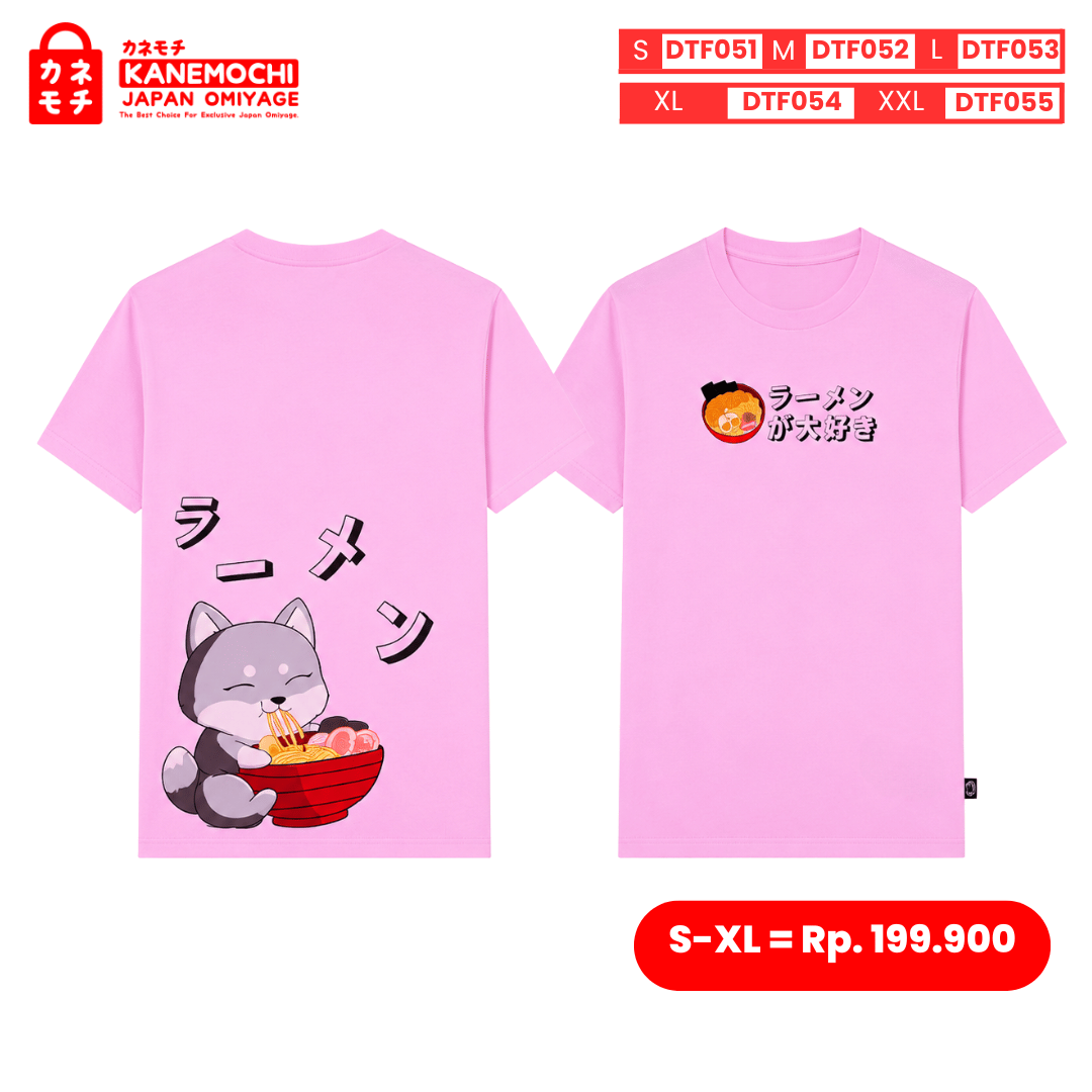 Varian DTF RAMEN NEKO = S dari LEGACY COLLECTION TEE RAMEN NEKO JAPAN (PINK) - KA...