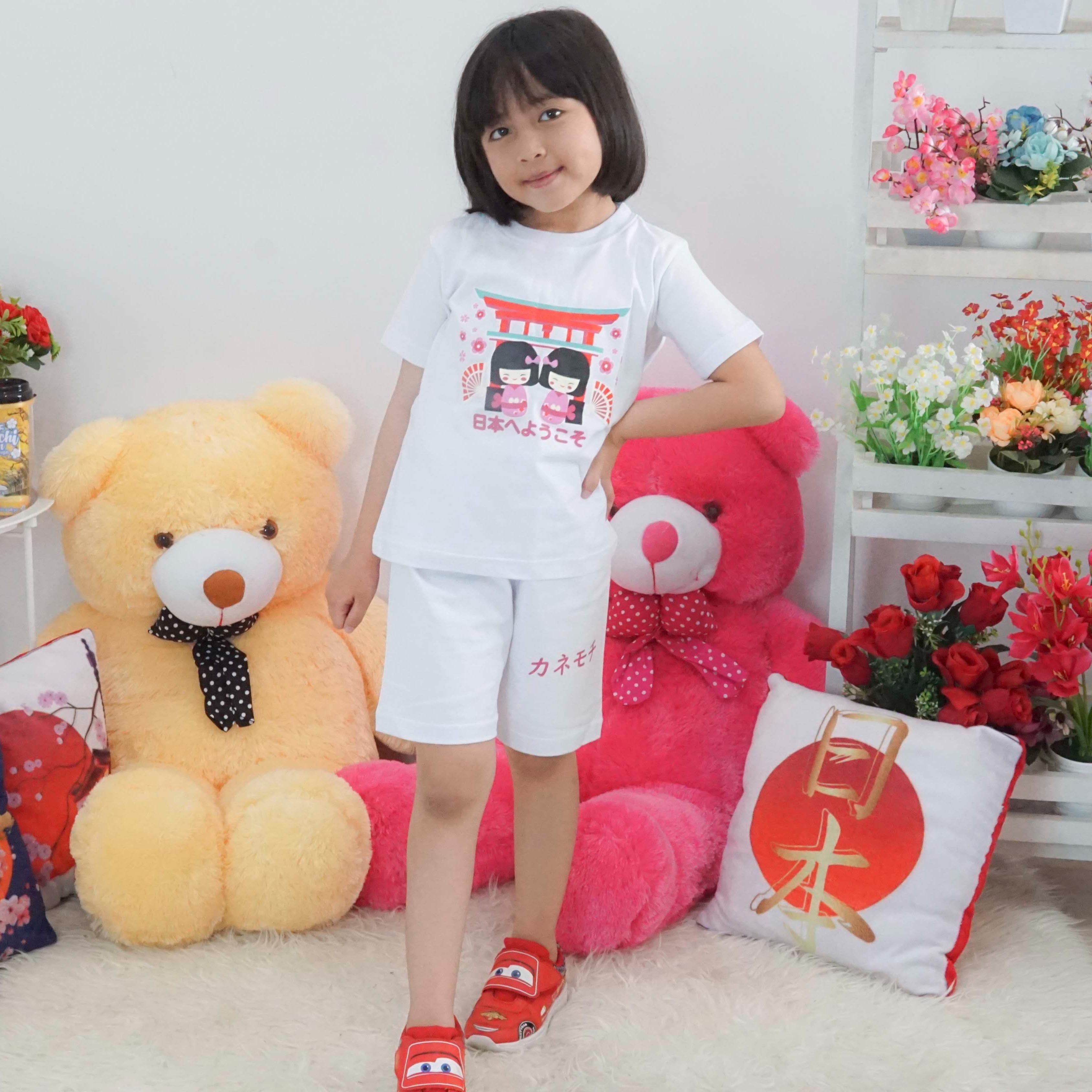 Varian YOUKOSO WHITE L dari KANEMOCHI T-SHIRT - KANEMOCHI KAOS ANAK MOTIF JEPA...
