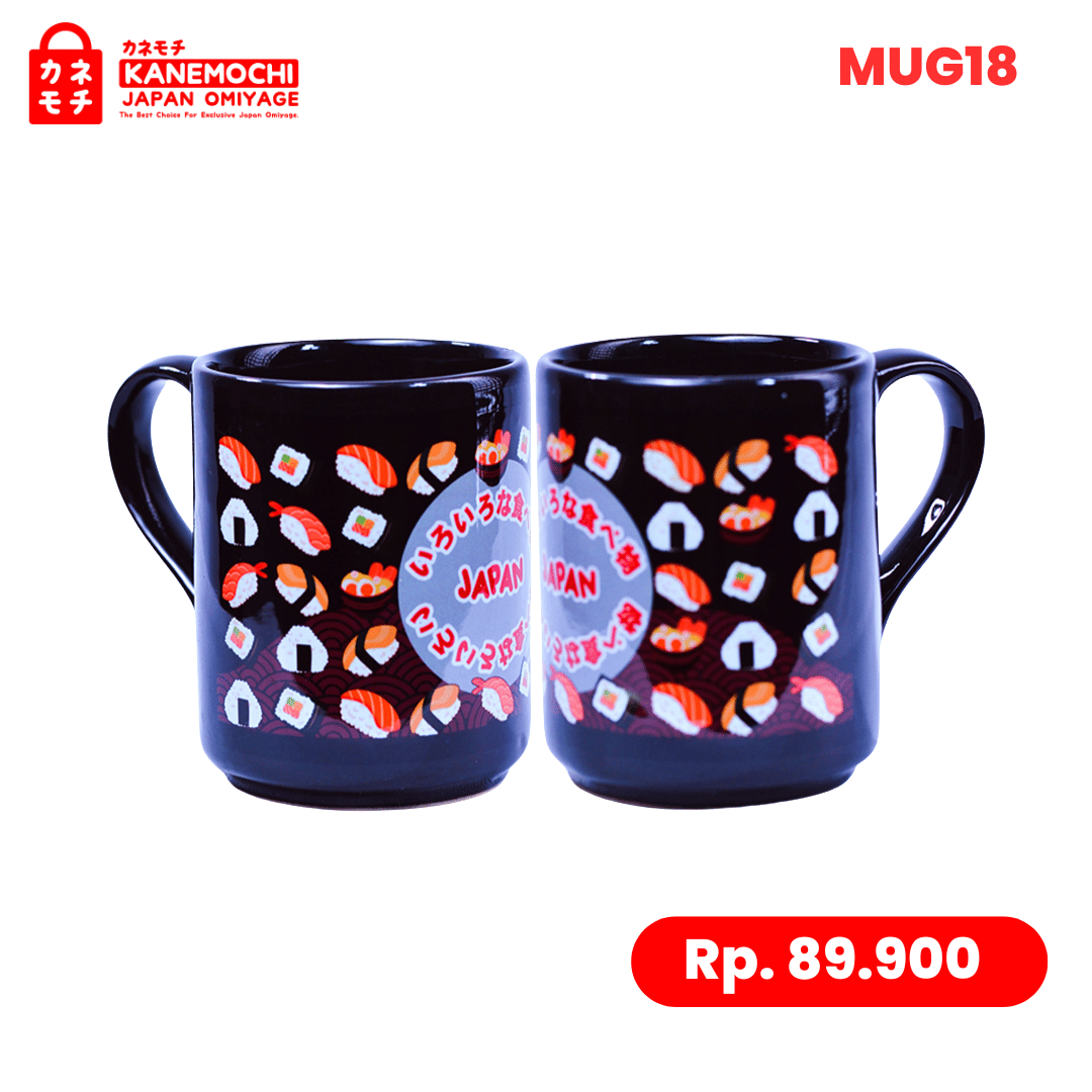 Varian SUSHI dari Tokyo Black Label Mug | Mug Keramik Motif Jepang H...