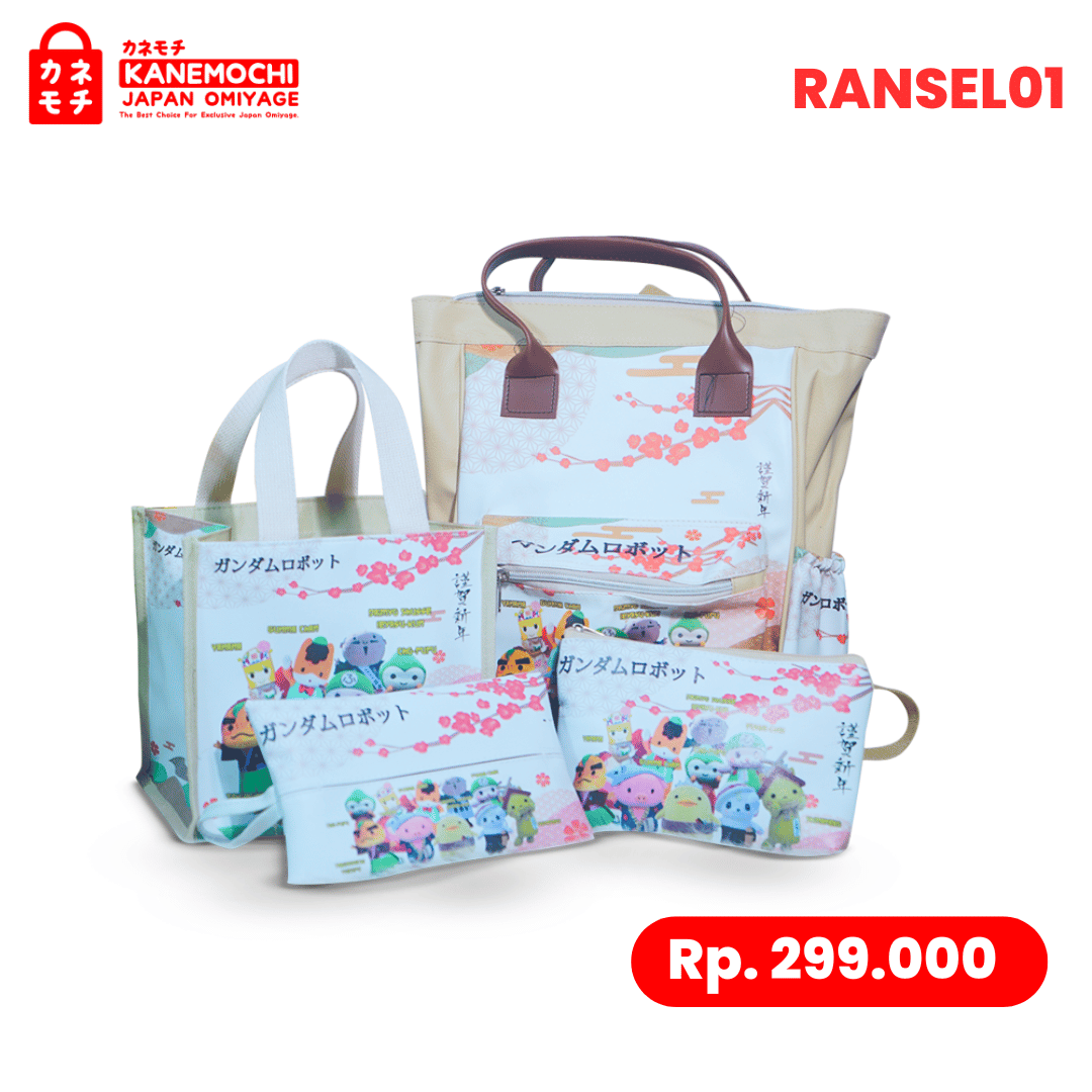 Varian JAPAN MASKOT MOCCA dari Premium Japanese Kawaii Backpack Set | Tas Sekolah...