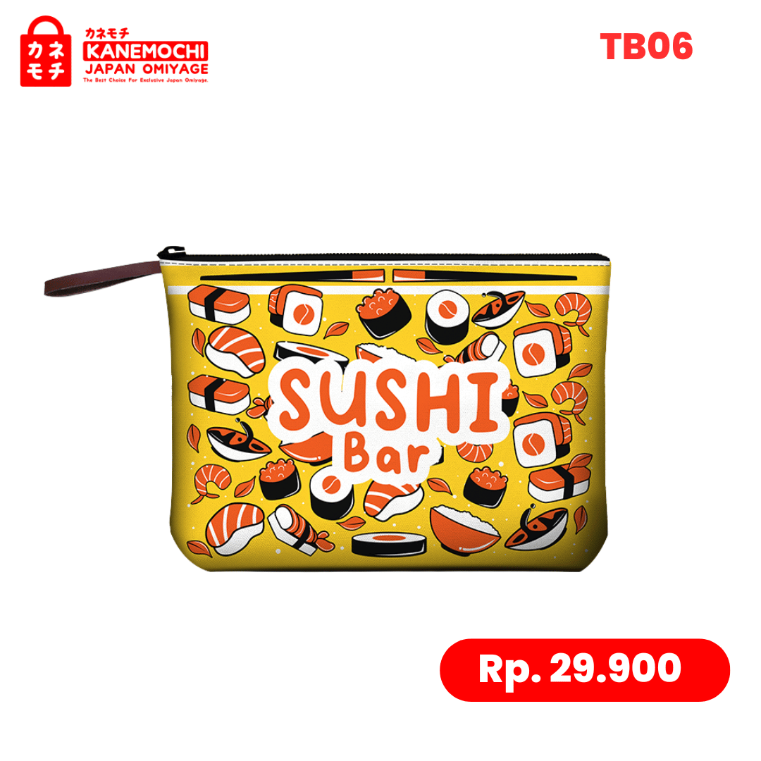Varian TB26 - POUCH SUSHI BAR 29X23CM dari Authentic Japanese Utility Pouch | Pouch Multifung...