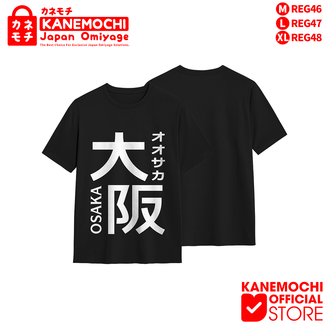 Varian KAOS HITAM OSAKA = L dari KANEMOCHI T-SHIRT - KAOS KAOS HITAM UNISEX MOTIF O...
