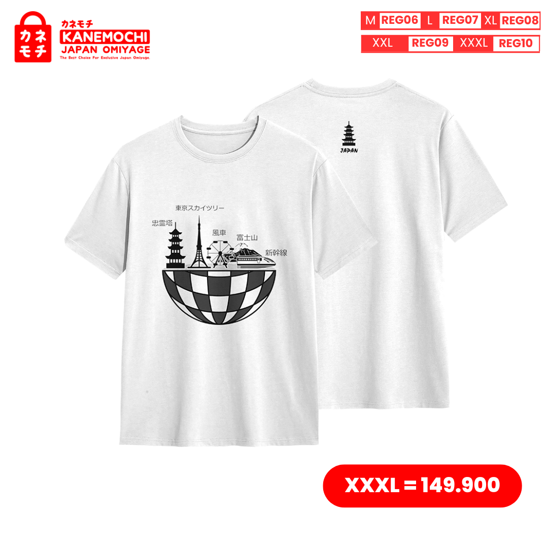 Varian KAOS PUTIH JAPAN ICON = XXXL dari JAPANESE SIGNATURE TEE PEARL EDITION -T SHIRT PRIA...