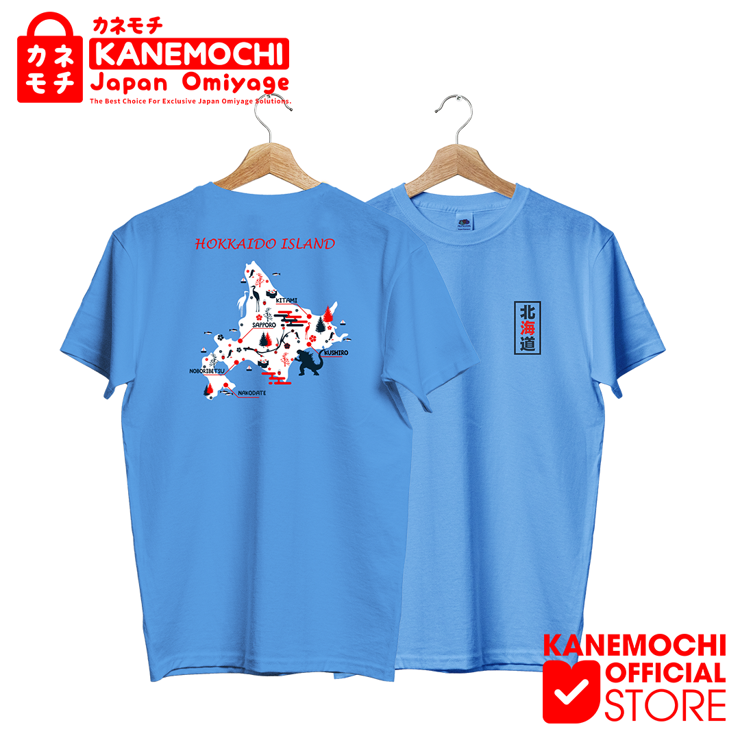 Varian DTF HOKKAIDO ISLAND (BLUE = XL dari KANEMOCHI T-SHIRT - KANEMOCHI KAOS JAPAN LUXURY HO...