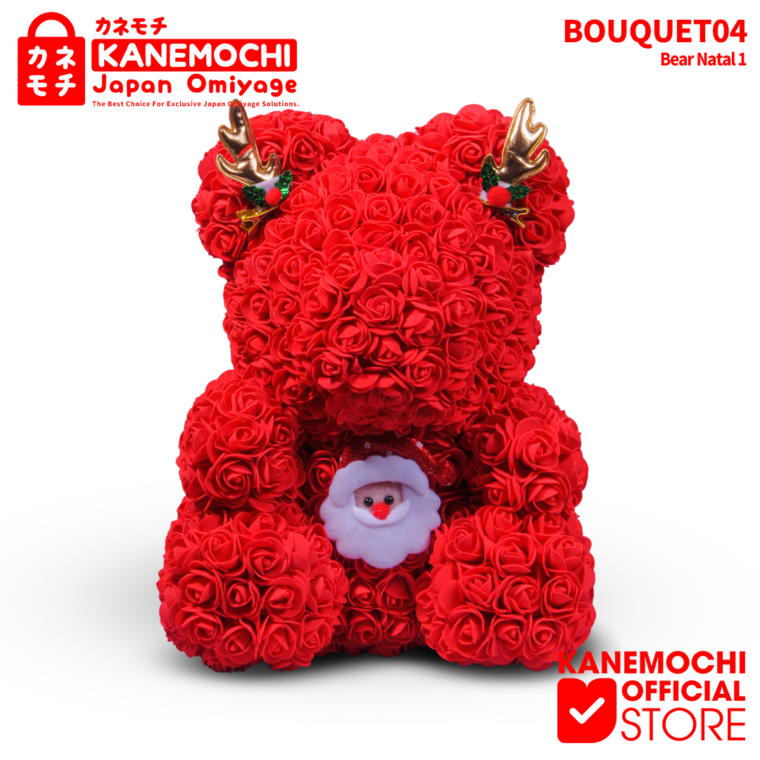 Varian TEDDY BEAR ROSE BUKET (VARIASI UNIQUE) CHRISTMAS RED dari KANEMOCHI TEDDY BEAR ROSE BOUQUET - KANEMOCHI TEDD...