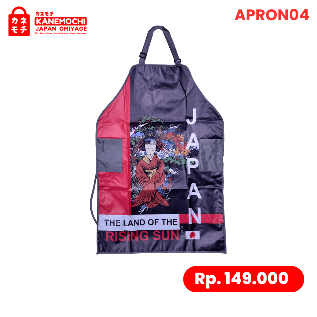 Varian THE LAND OF THE RISING SUN dari Signature Culinary Apron - Kanemochi Celemek Masak...