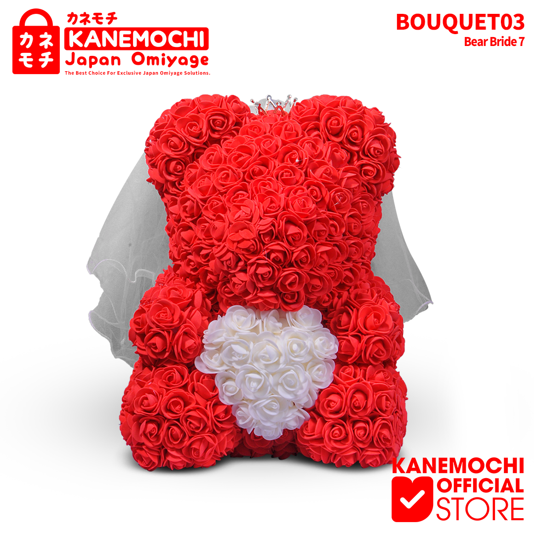 Varian TEDDY BEAR ROSE BUKET (VARIASI PENGANTIN) RED dari KANEMOCHI TEDDY BEAR ROSE BOUQUET - KANEMOCHI TEDD...