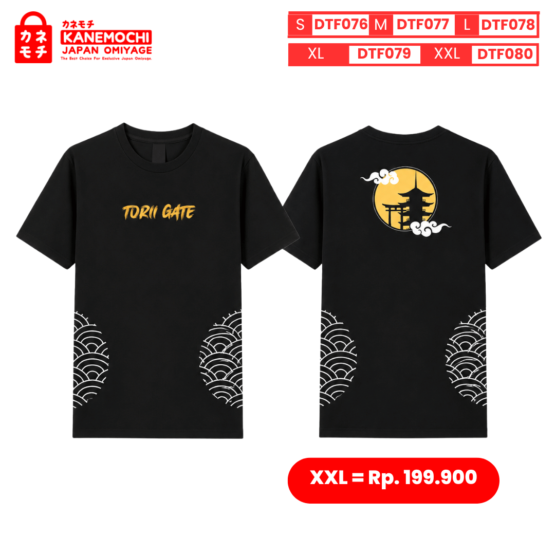 Varian DTF TORII GATE (BLACK) = XXL dari MASTERPIECE COLLECTION TEE TORII GATE (BLACK)-KAOS...