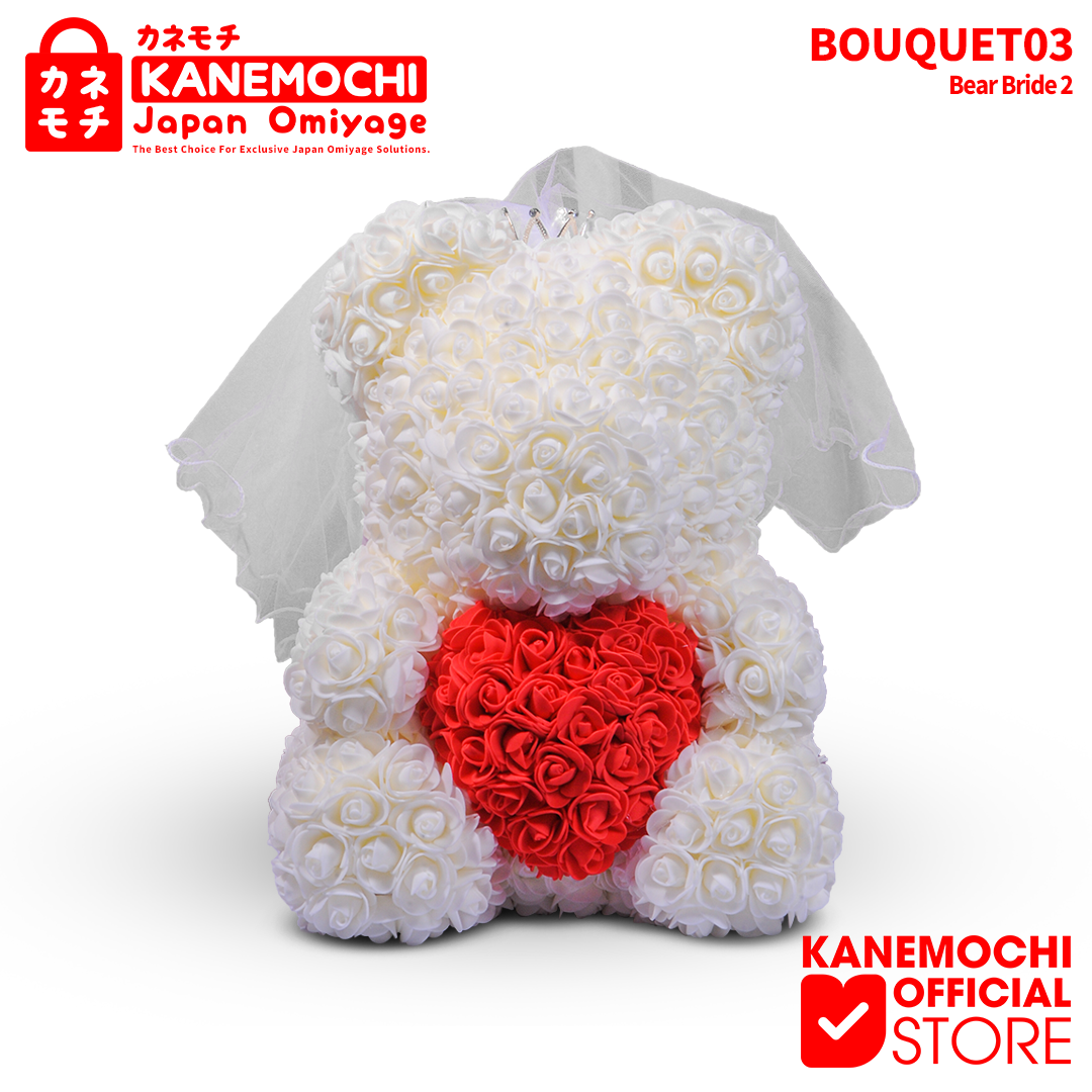 Varian TEDDY BEAR ROSE BUKET (VARIASI PENGANTIN) CREAM dari KANEMOCHI TEDDY BEAR ROSE BOUQUET - KANEMOCHI TEDD...