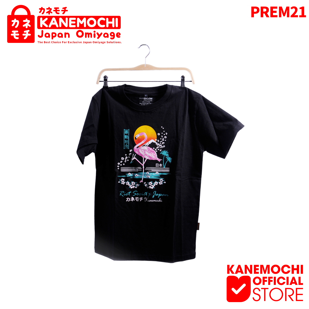 Varian KAOS PREMIUM FLAMINGO BIRD (BLACK) dari KANEMOCHI T-SHIRT - KANEMOCHI KAOS PREMIUM MOTIF F...