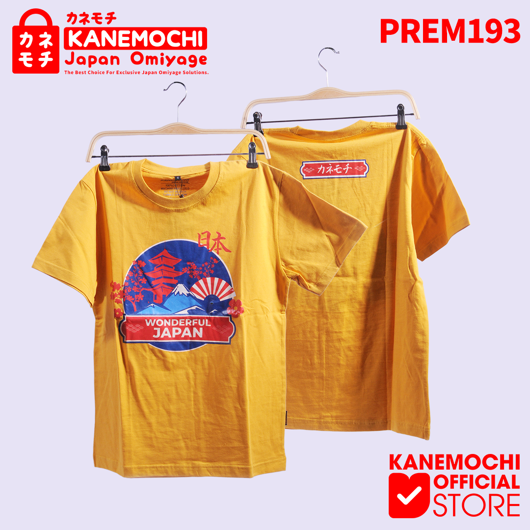 Varian KAOS PREMIUM WONDERFUL JAPAN (YELLOW) dari KANEMOCHI T-SHIRT / KAOS PREMIUM MOTIF WONDERFUL J...