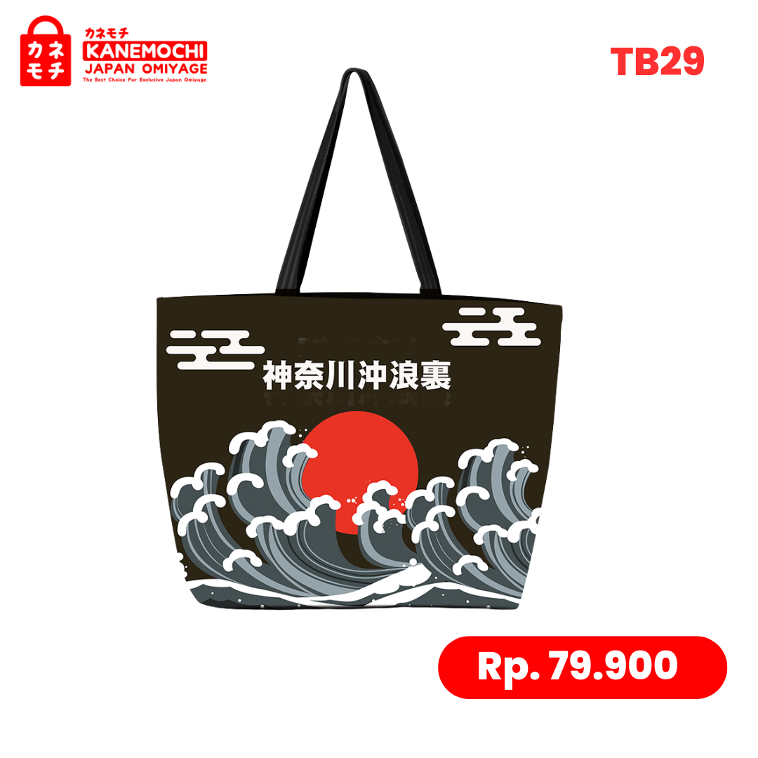Varian KANAGAWA NAMI dari Harajuku Casual Totebag Collection | Tote Bag Kanv...