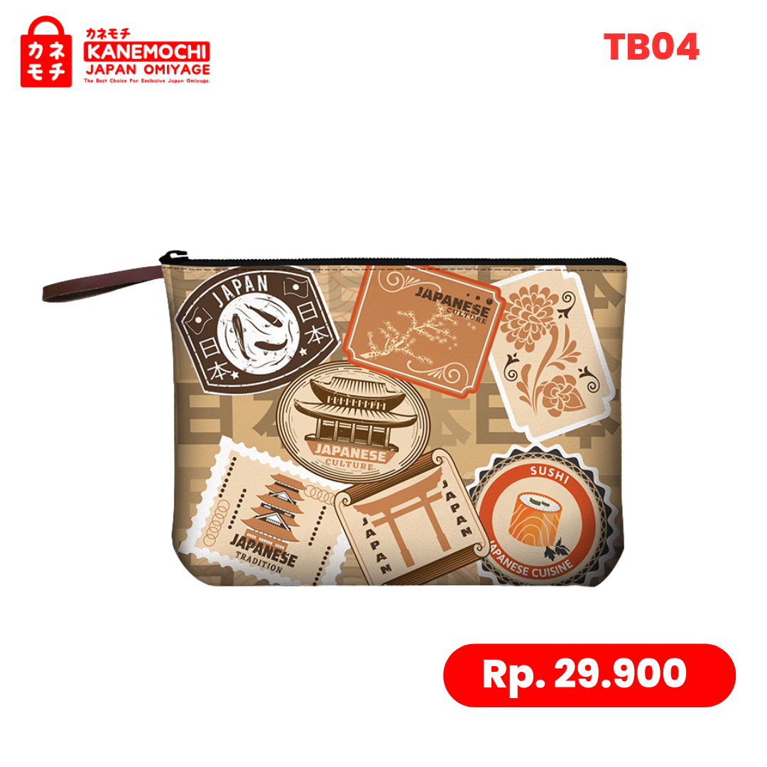 Varian TB04 - POUCH JAPAN KITTE 29X23CM dari Authentic Japanese Utility Pouch | Pouch Multifung...